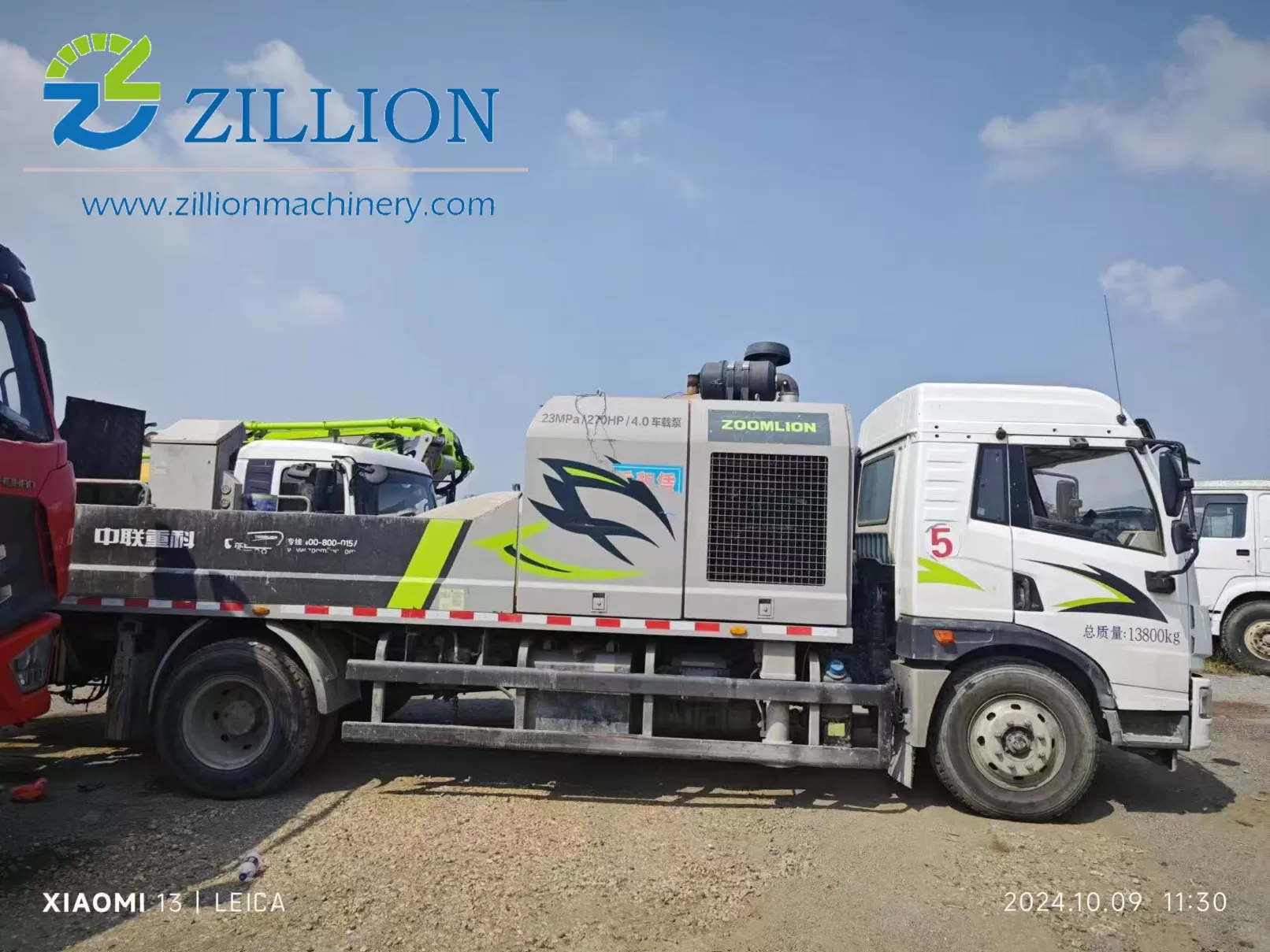 2022 zoomlion 10023 transportowana pompa do betonu pompa liniowa dla budownictwa