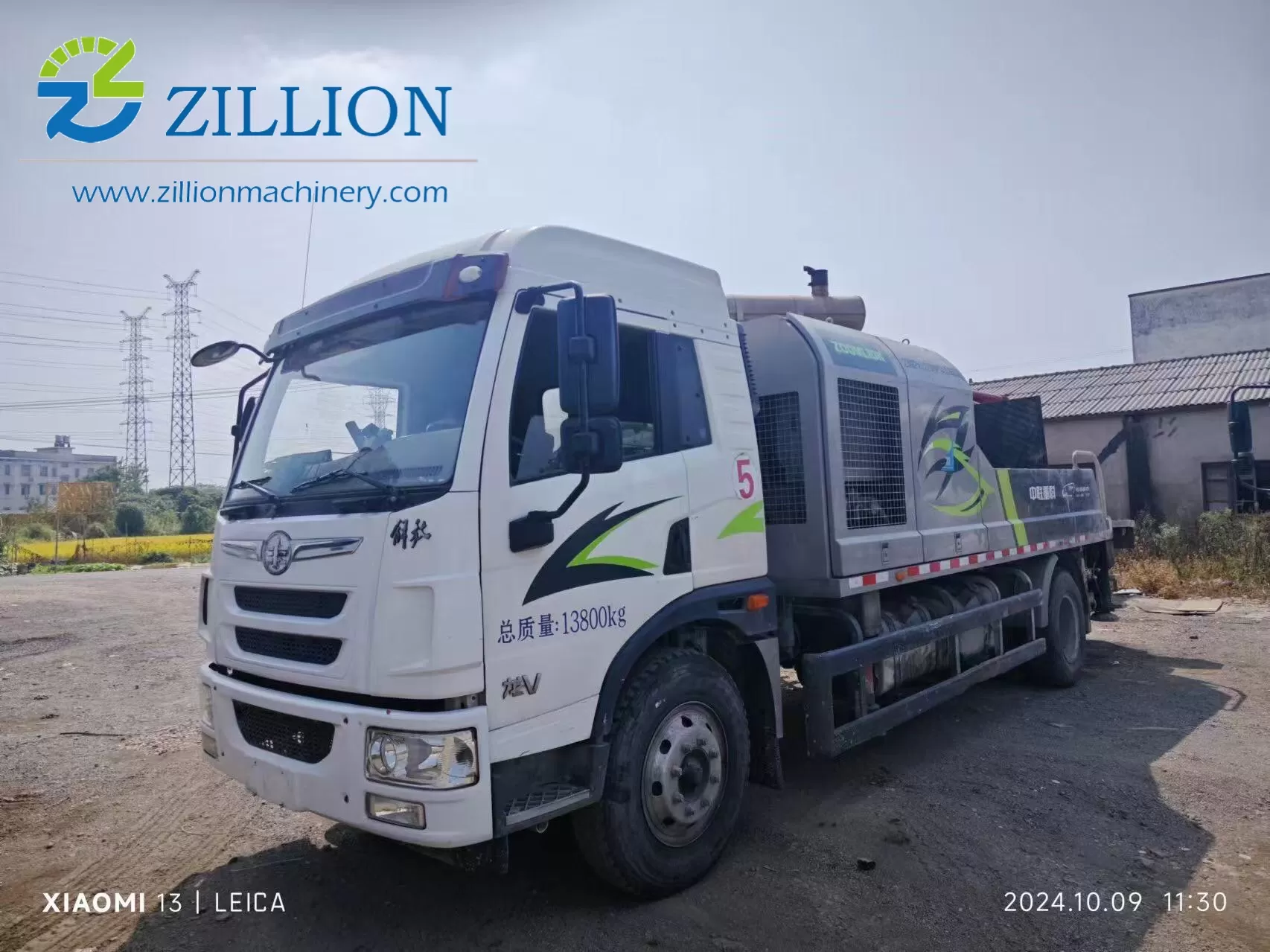 2022 zoomlion 10023 transportowana pompa do betonu pompa liniowa dla budownictwa